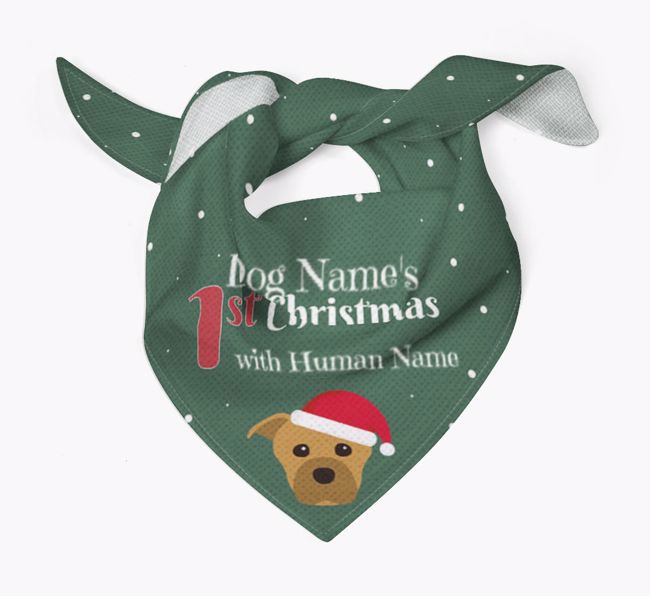 First Christmas Personalised Bandana with {breedFullName} Icon